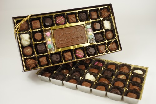 Clear Top 52 Piece Assorted Chocolates with Bar & Mints