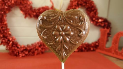 Sweet Spot Chocolate Shop Milk Chocolate Heart on Stick